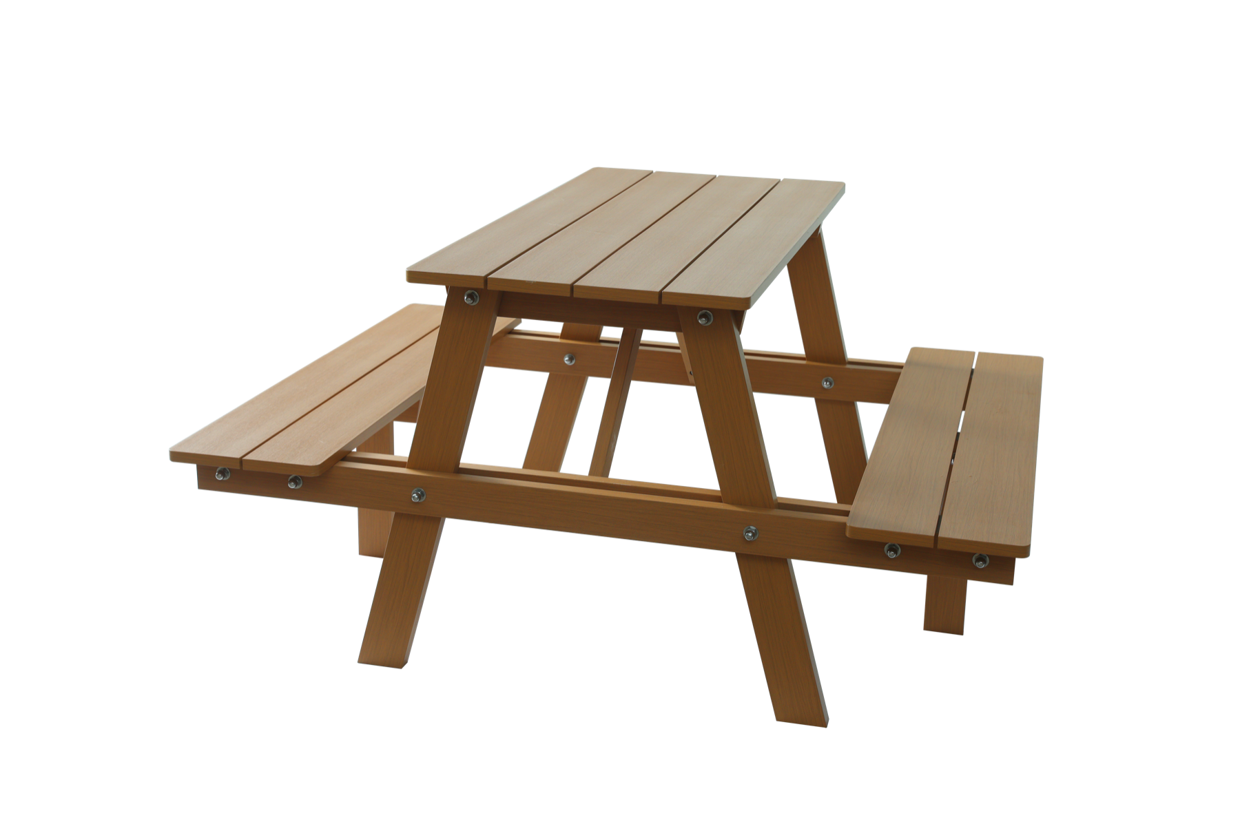 Light teak outdoor picnic dining set